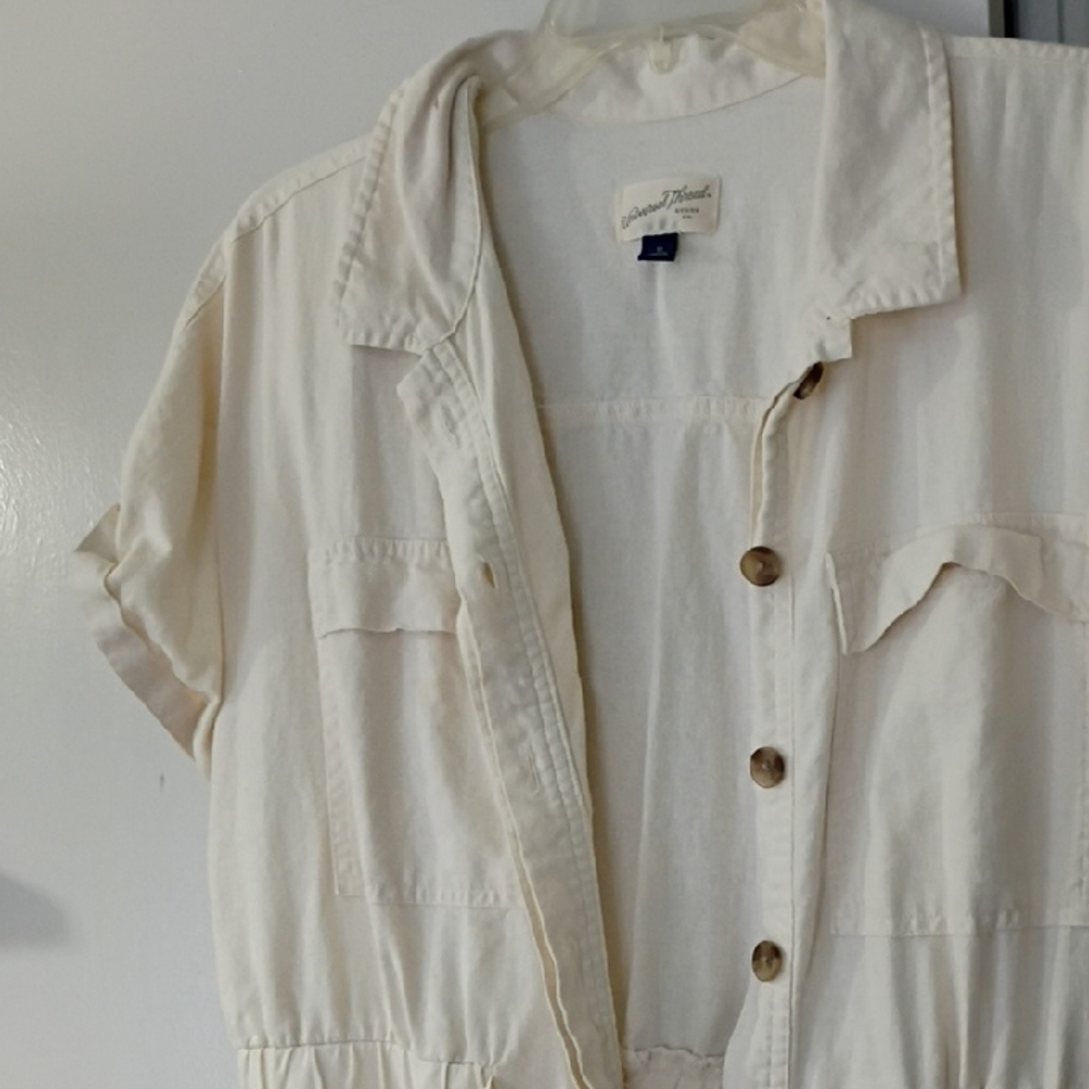 Universal Thread Cream Button-Front Utility Jumps… - image 2